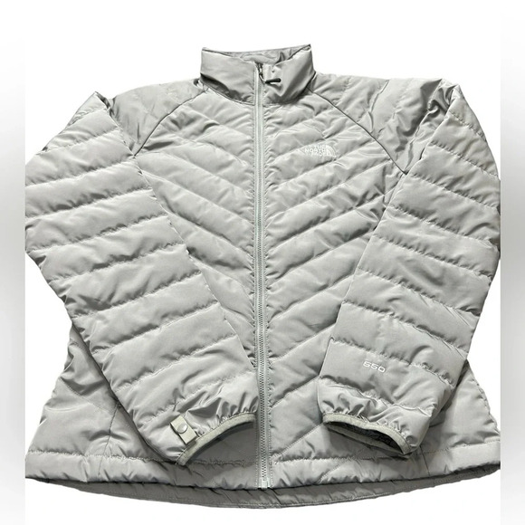 NORTH FACE WOMENS ZIP UP PUFFER JACKET 550 Sz M - Picture 3 of 15